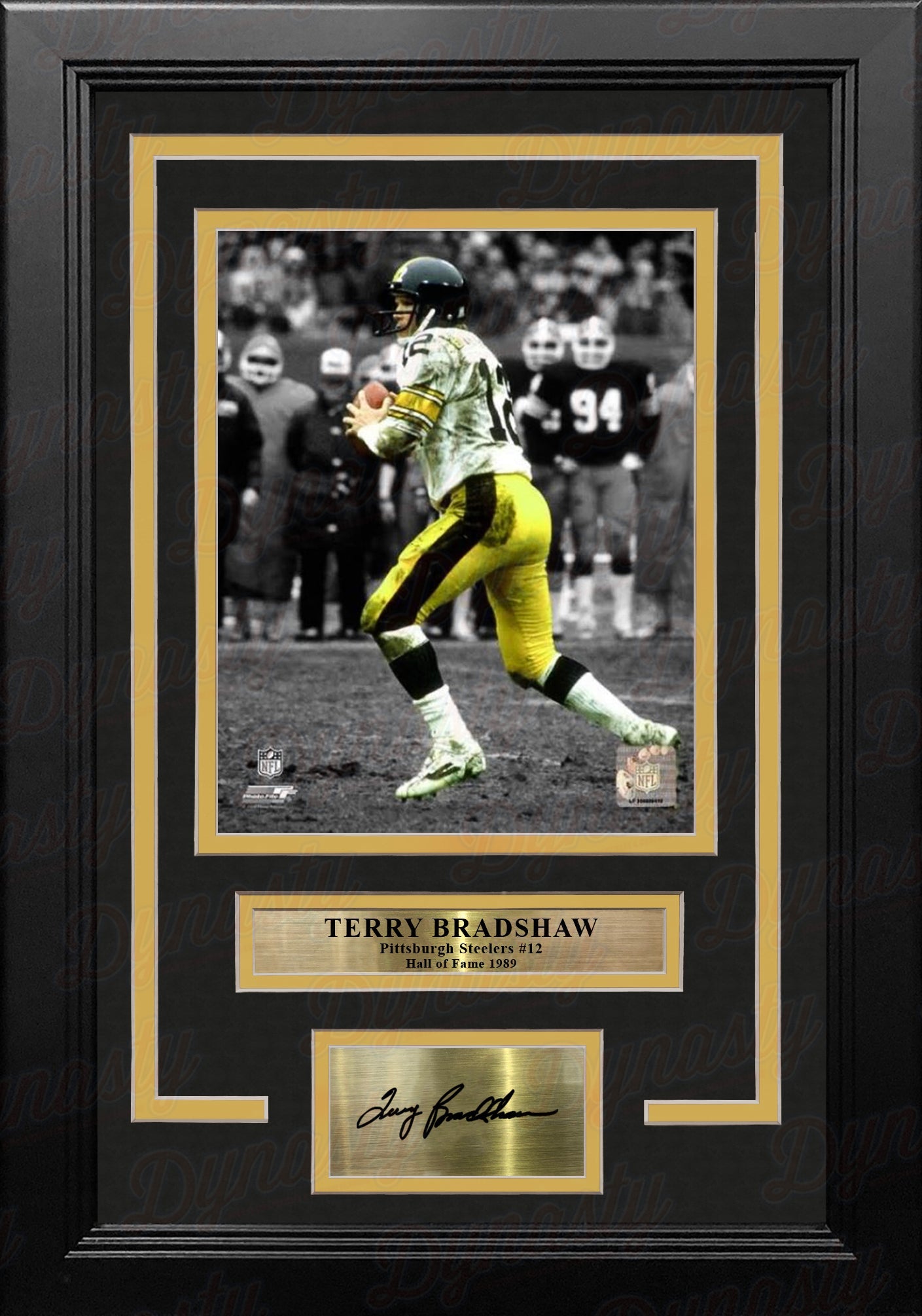 Terry Bradshaw Pittsburgh Steelers 8" x 10" Spotlight Football Photo with Engraved Autograph
