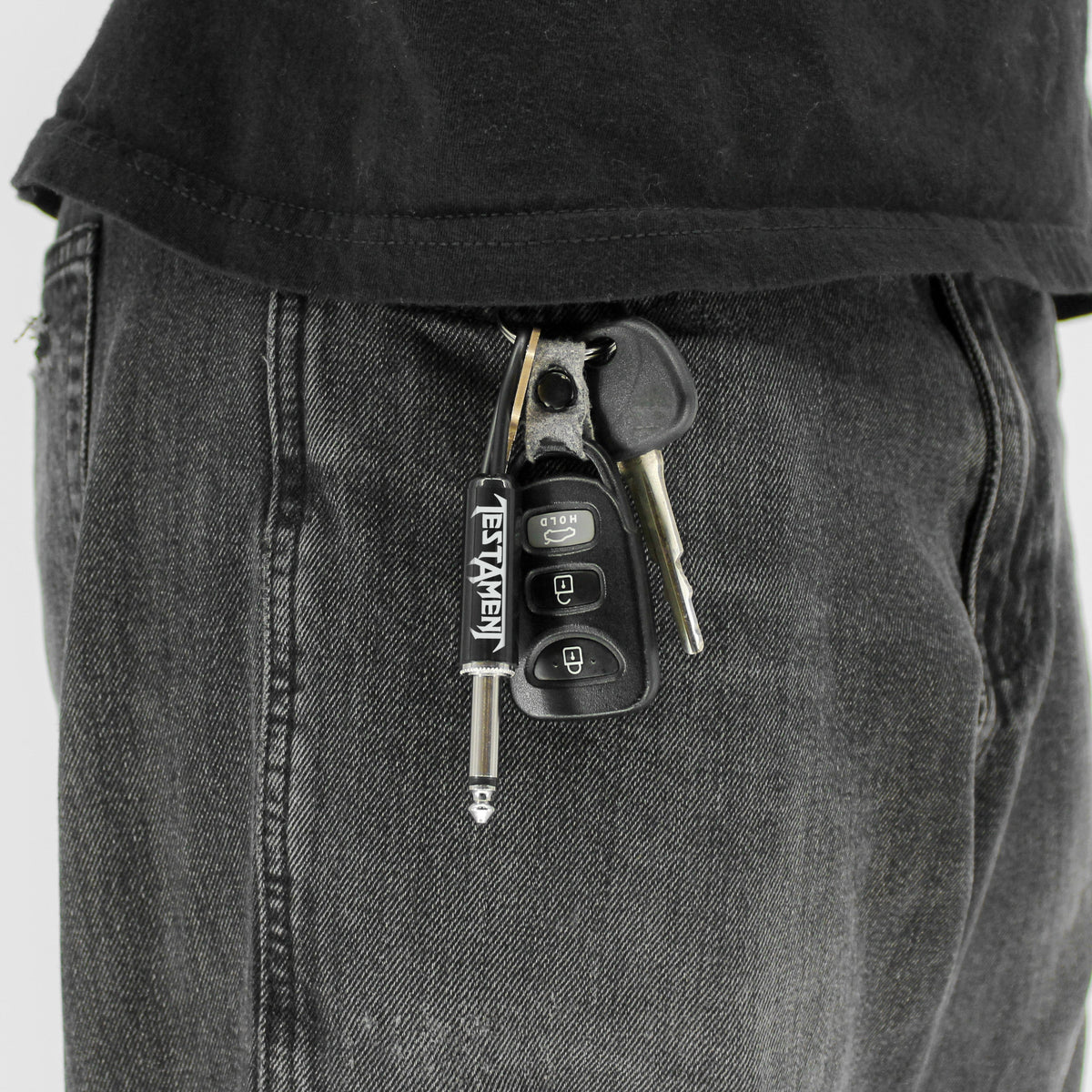 Testament Logo Guitar Plug Keychain