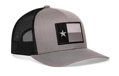 Texas Flag Trucker Hat  |  Gray-Black TX Snapback