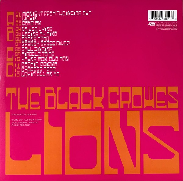 The Black Crowes – Lions (RSD Drops Aug 2020 2-LP Vinyl) Vinyl Record