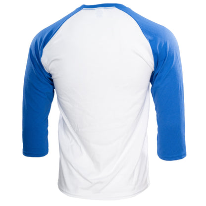 Step Bros Classic Music Singers Duo's Raglan Blue and White Tribute Movie T Shirt Tee