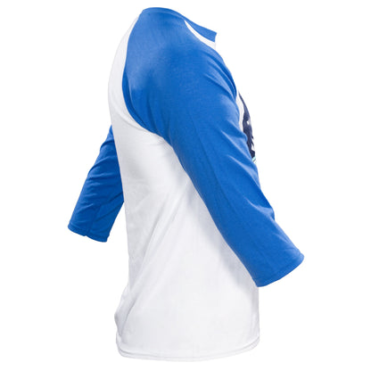 Step Bros Classic Music Singers Duo's Raglan Blue and White Tribute Movie T Shirt Tee