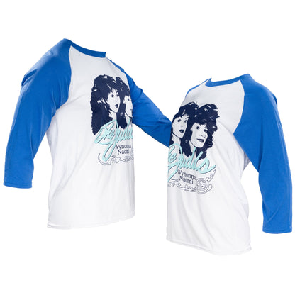 Step Bros Classic Music Singers Duo's Raglan Blue and White Tribute Movie T Shirt Tee