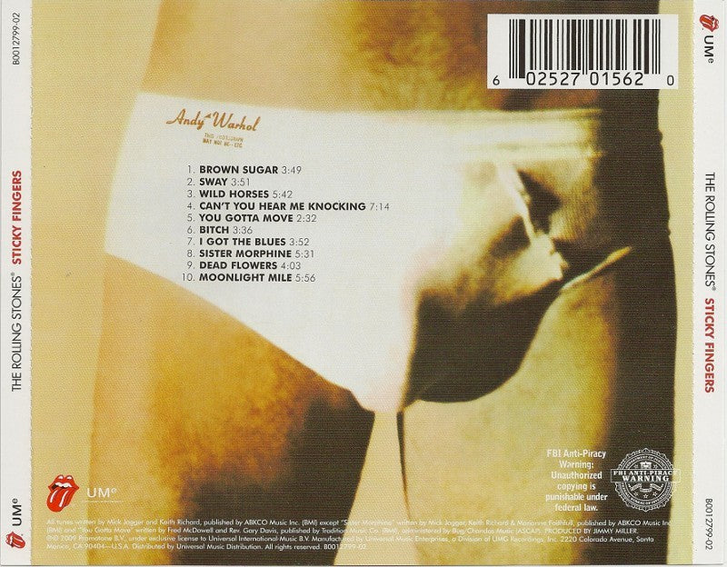 The Rolling Stones – Sticky Fingers Music CD