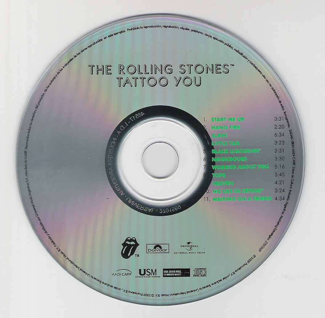 The Rolling Stones – Tattoo You Music CD