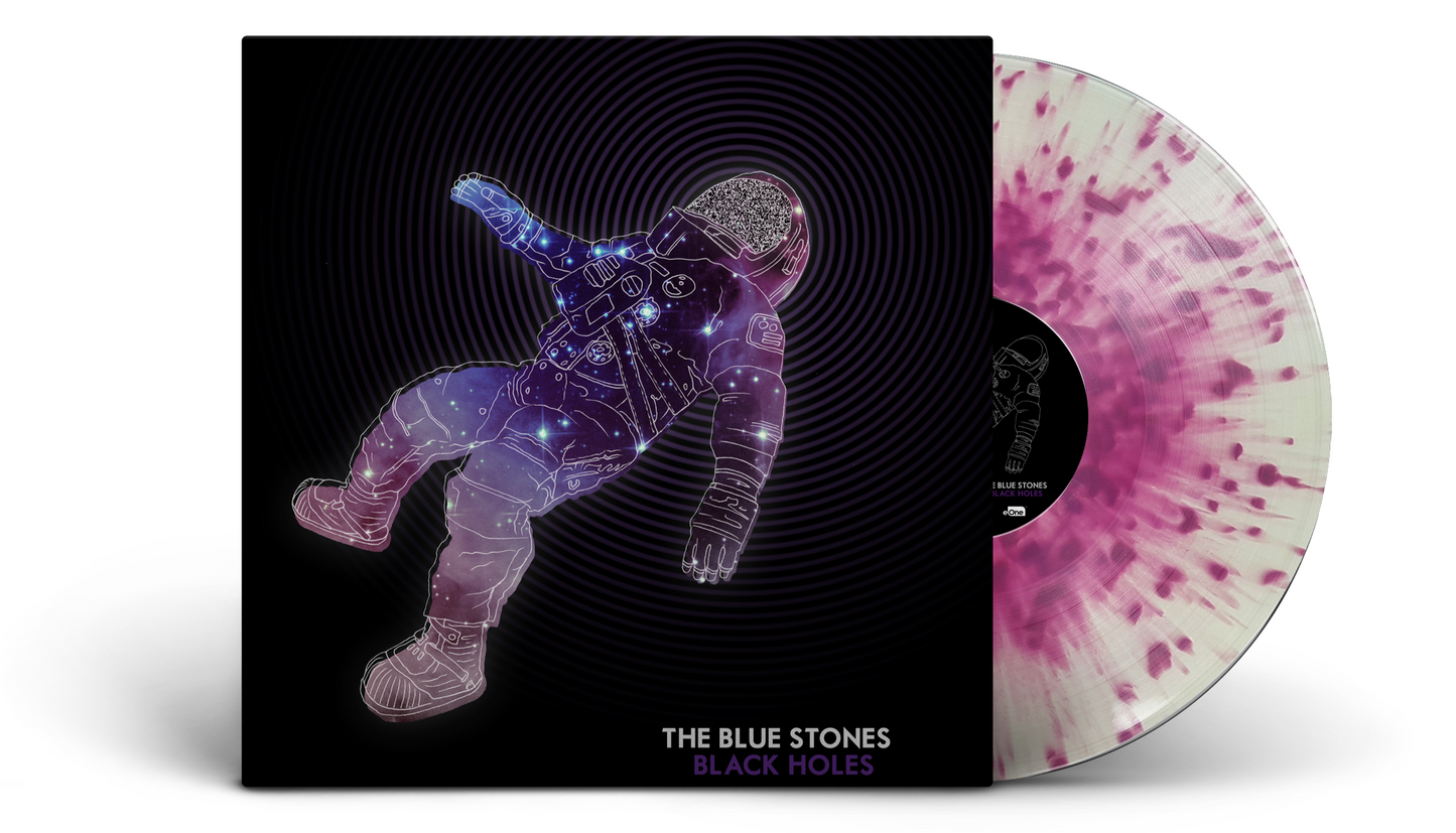 The Blue Stones - "Black Holes" Translucent Milky Clear w/Opaque Orchid Splatter Vinyl Record Vinyl Record