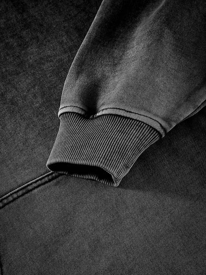 The Boondocks - Riley Khaled Acid Wash Oversize Black Heavyweight Mens Hoodie