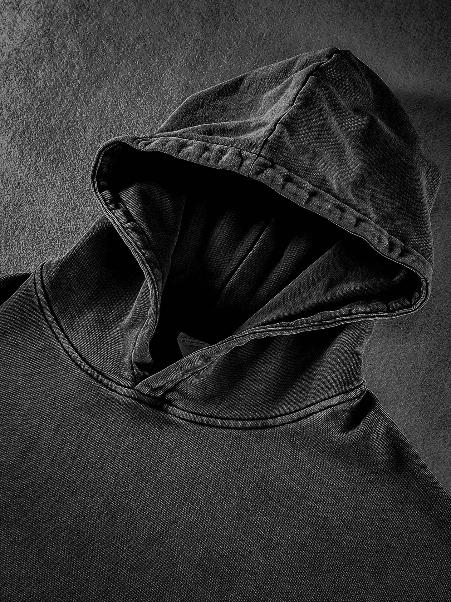 The Boondocks - Riley Khaled Acid Wash Oversize Black Heavyweight Mens Hoodie