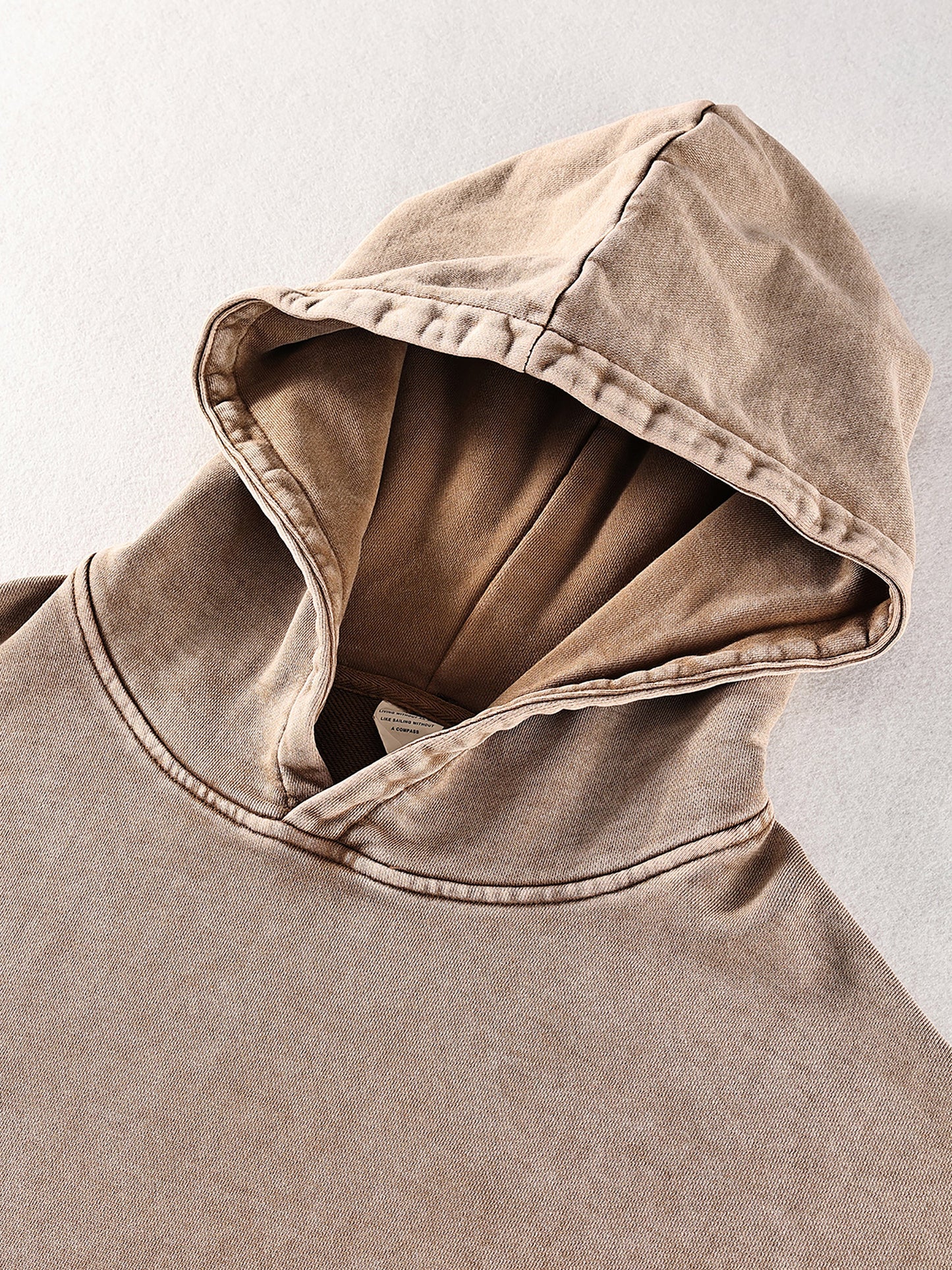 The Boondocks - Huey Khaled Acid Wash Oversize Brown Heavyweight Mens Hoodie
