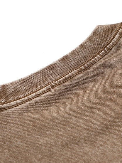 The Boondocks - Riley Khaled Acid Wash Oversize Tan Mens T Shirt