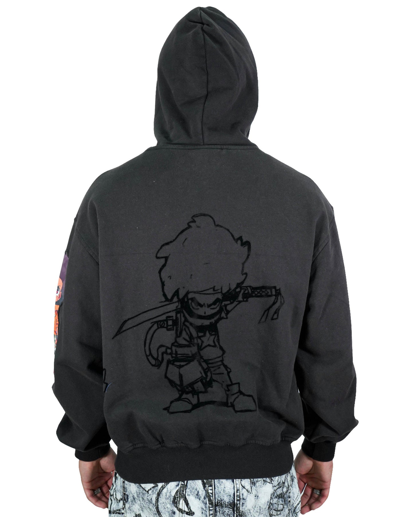 The Boondocks Huey Mashup Black Mens Hoodie