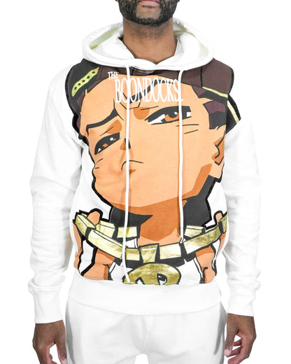 The Boondocks Riley Big Face White Mens Hoodie