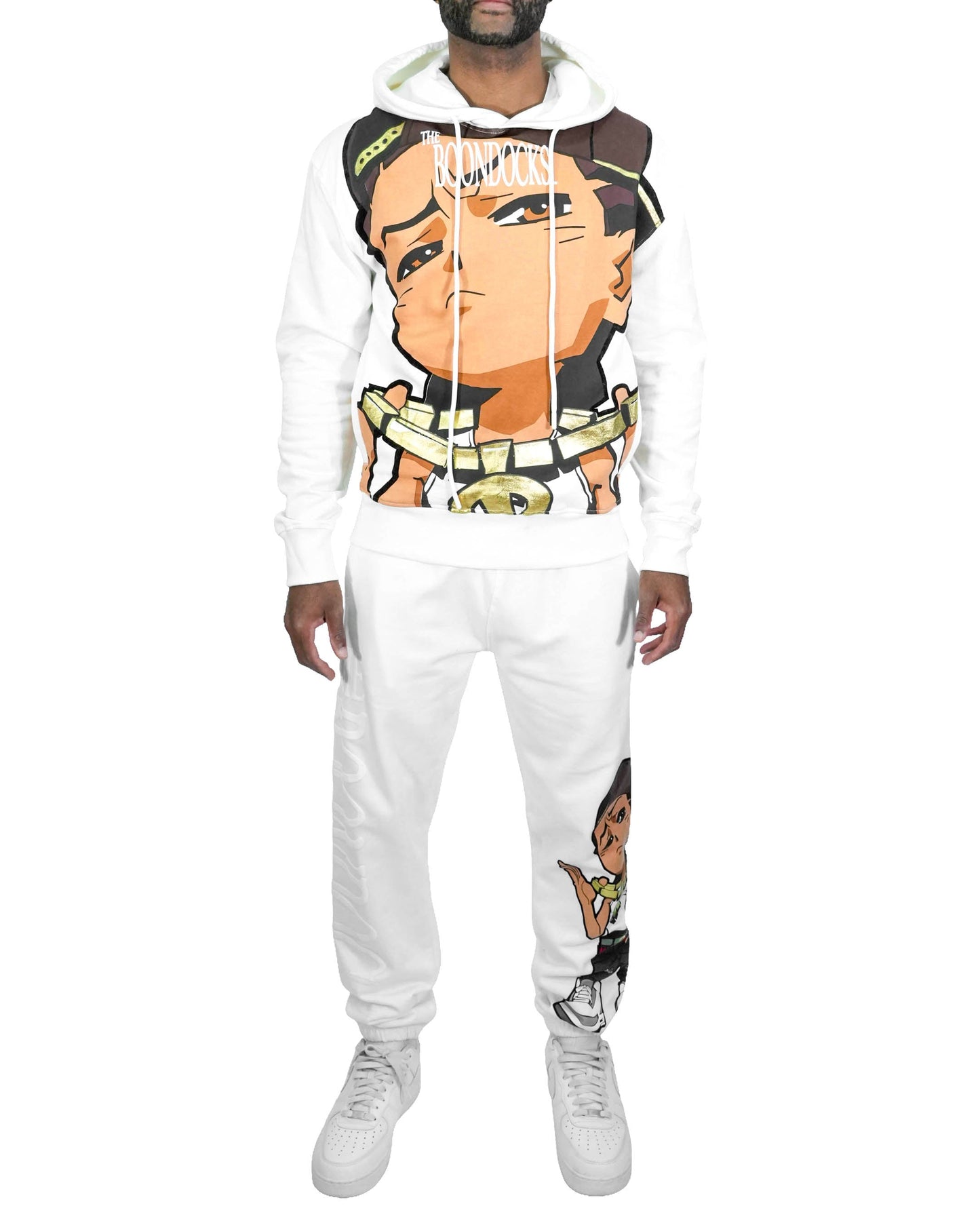 The Boondocks Riley Big Face White Mens Hoodie