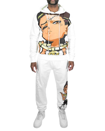 The Boondocks Riley Big Face White Mens Hoodie