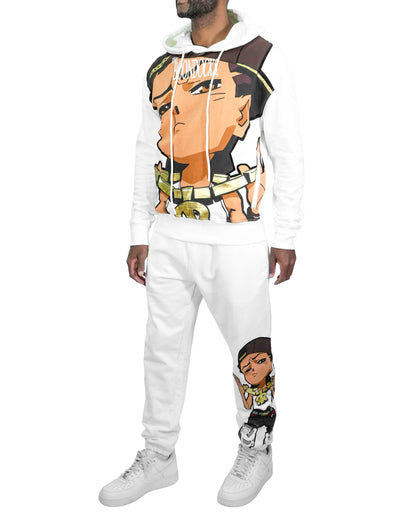 The Boondocks Riley Big Face White Mens Hoodie