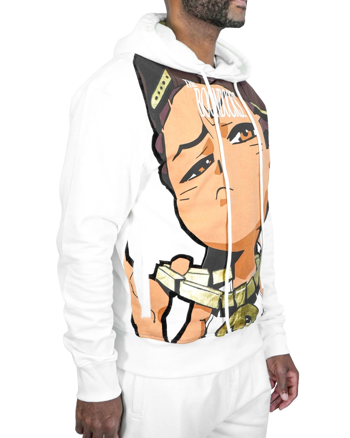 The Boondocks Riley Big Face White Mens Hoodie