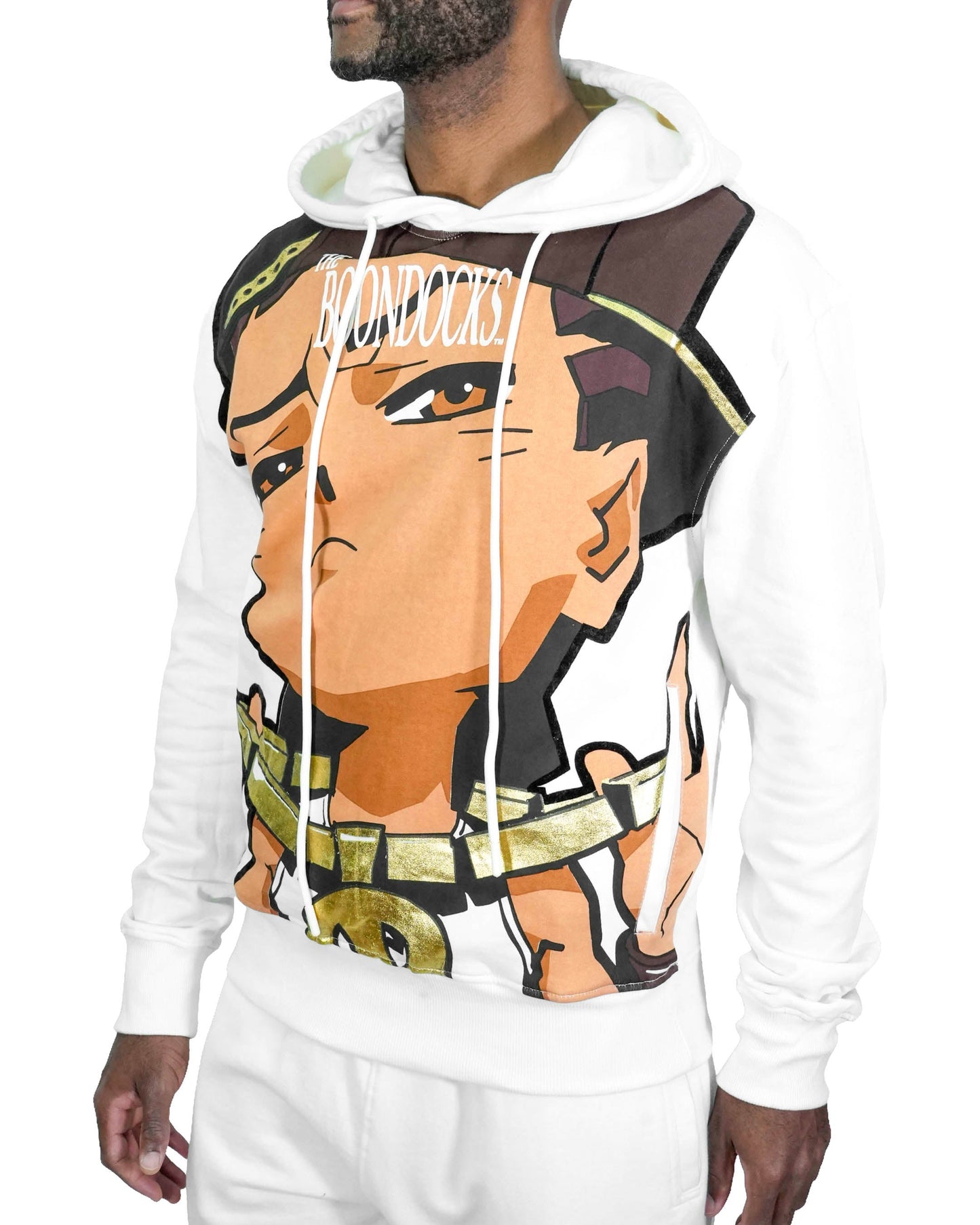 The Boondocks Riley Big Face White Mens Hoodie