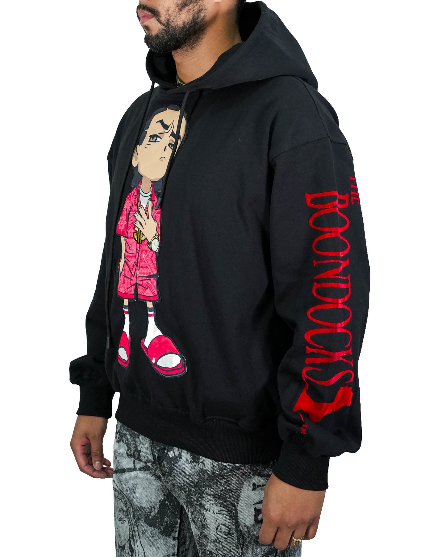 The Boondocks Riley Chill Guy Black Mens Hoodie