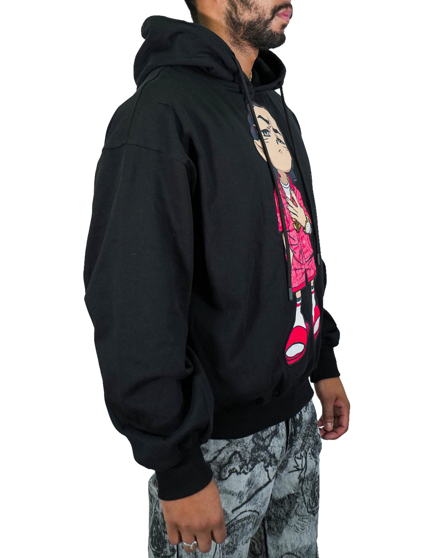 The Boondocks Riley Chill Guy Black Mens Hoodie
