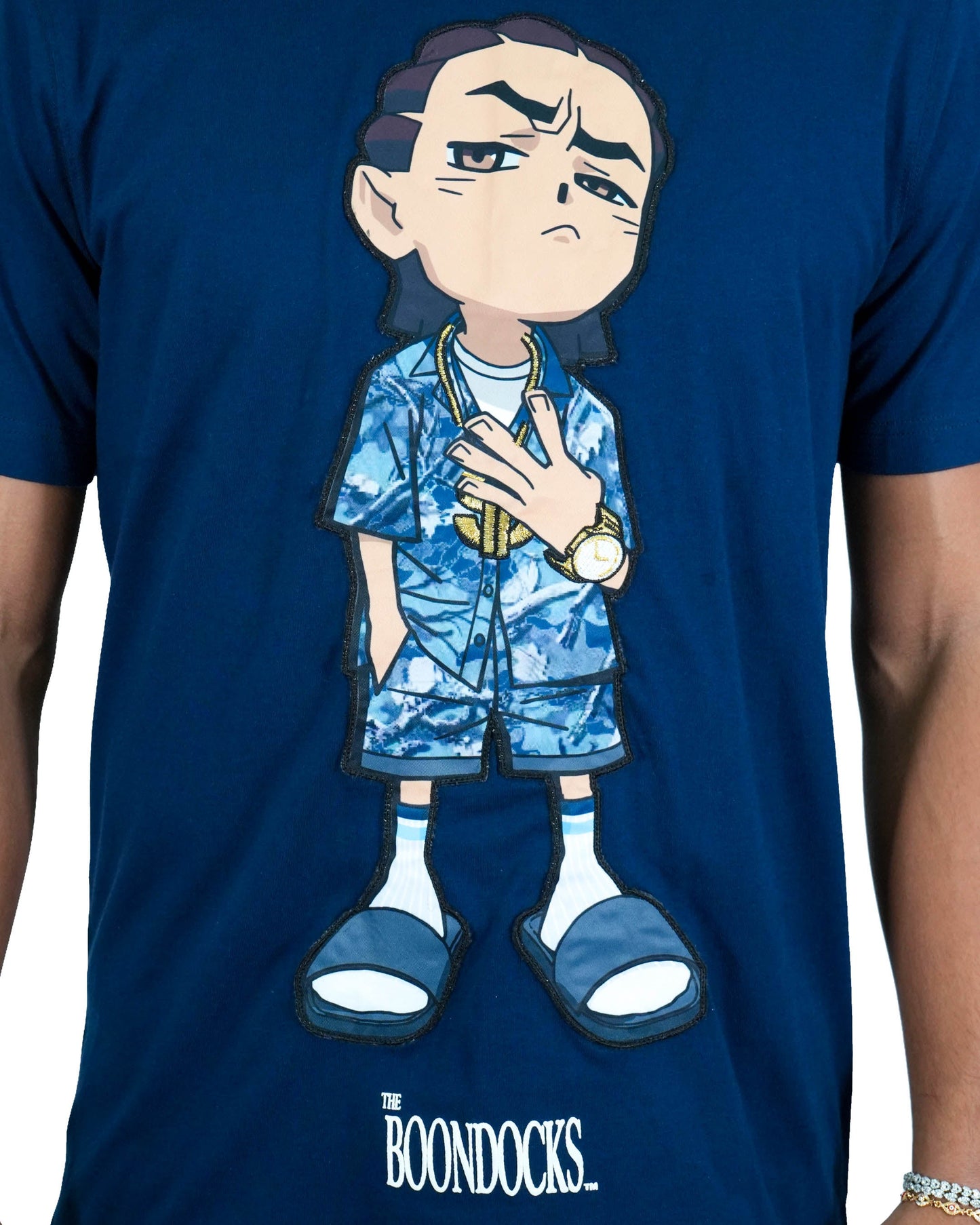 The Boondocks Riley Chill Guy Navy Mens T Shirt