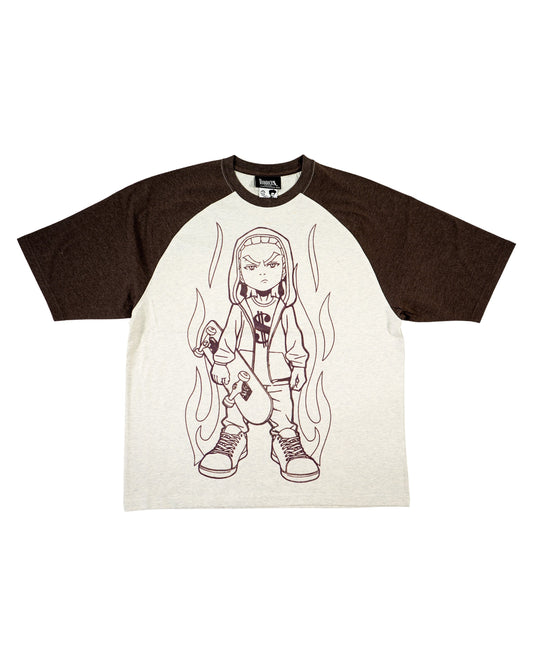 The Boondocks - Riley Skater Oatmeal Mens T Shirt