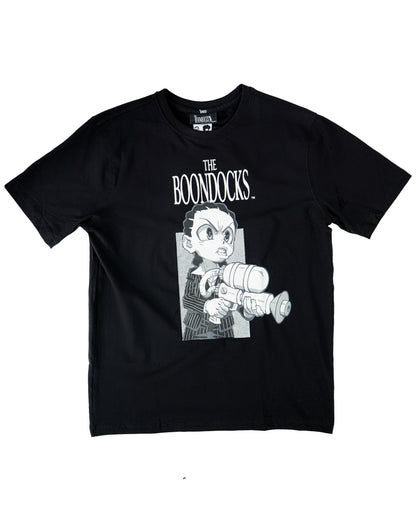 The Boondocks - Riley Say Hello Rhinestoned Black Mens T Shirt