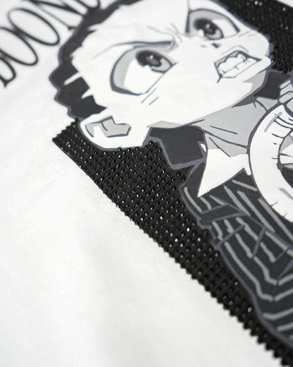The Boondocks - Riley Say Hello Rhinestoned White Mens T Shirt
