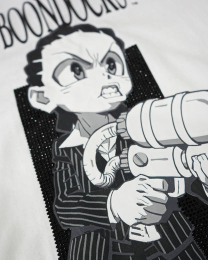 The Boondocks - Riley Say Hello Rhinestoned White Mens T Shirt