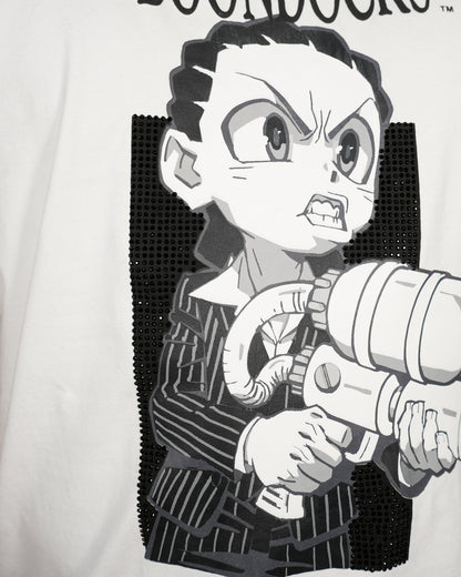 The Boondocks - Riley Say Hello Rhinestoned White Mens T Shirt