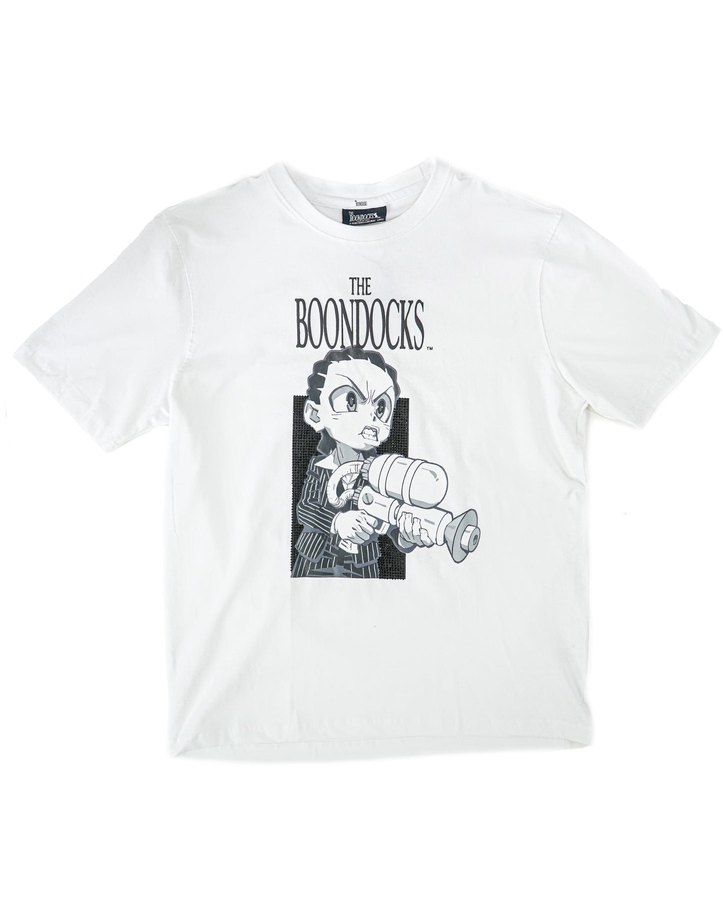 The Boondocks - Riley Say Hello Rhinestoned White Mens T Shirt