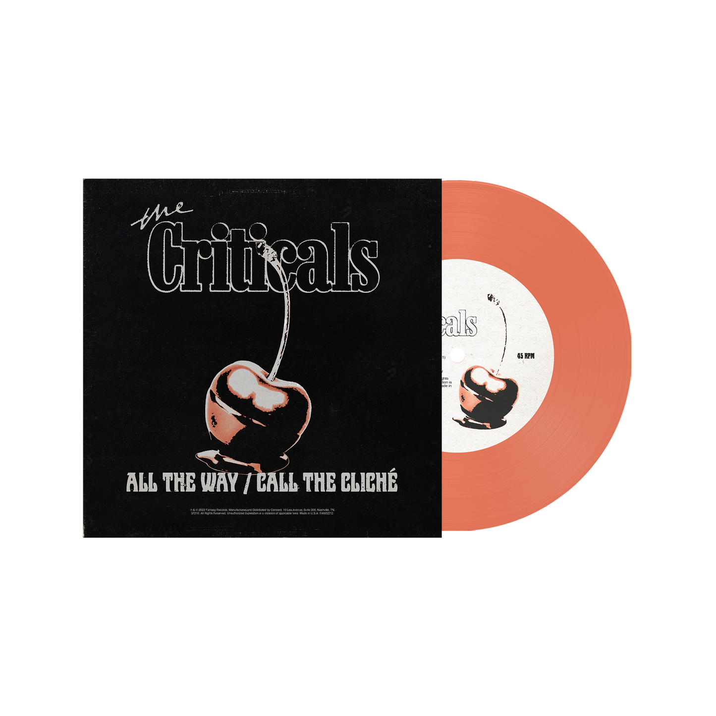 All The Way / Call The Cliché - Peach Vinyl Record 7”