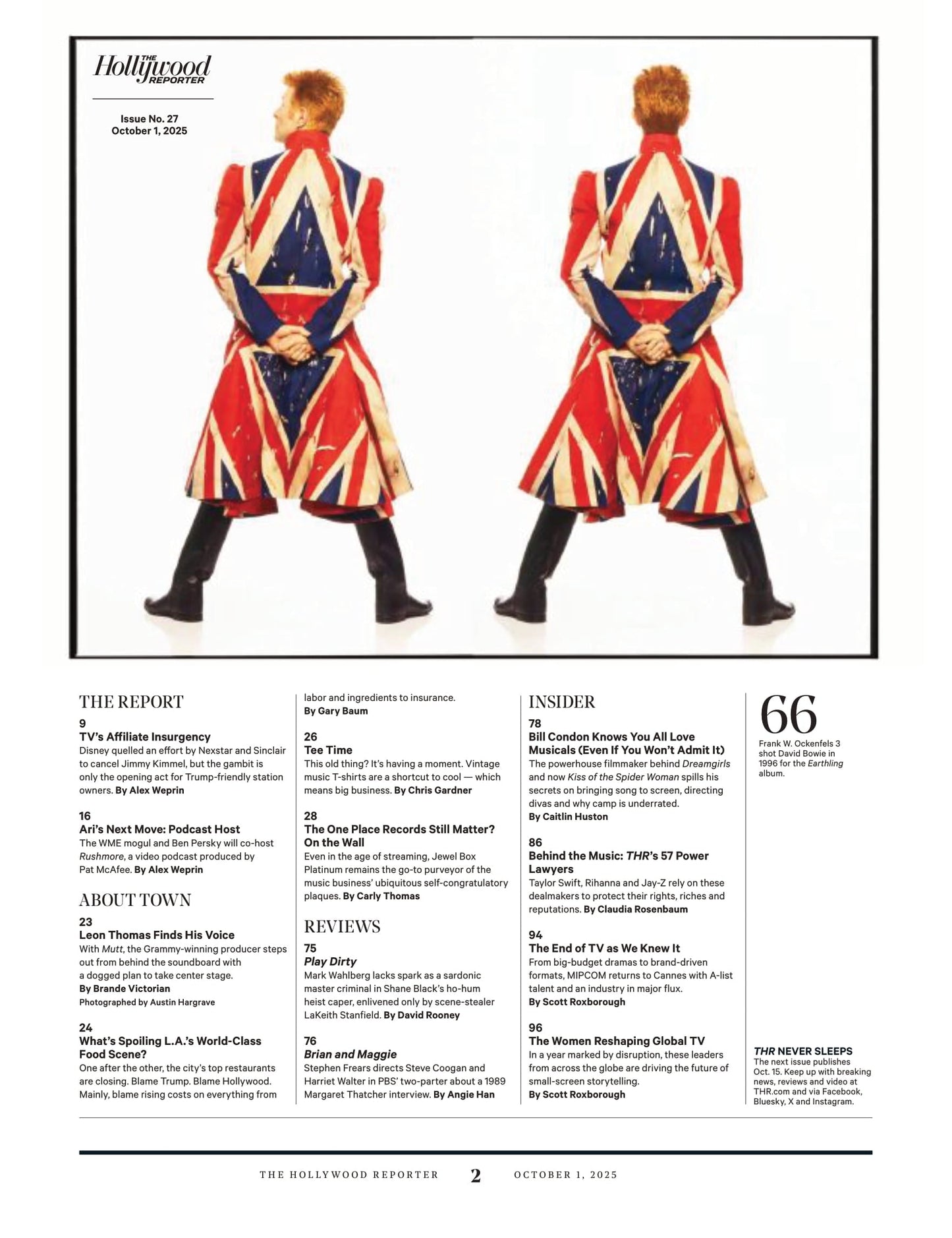 The Hollywood Reporter - 25.10.01 Edition: FKA Twigs Reclaims Her Groove, Justin Tranter's Choice Words For The Industry, The Carefully Choreographed Chaos Behind K-Pop's Ruling Diva Rosé & More!