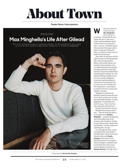 The Hollywood Reporter - 26.02.23 Edition: Benicio Del Toro Is Back, Epstein’s Hollywood Ties, Jason Bateman’s Nine Lives, James Van Der Beek's Private Life, Max Minghella’s Life After Gilead & More!