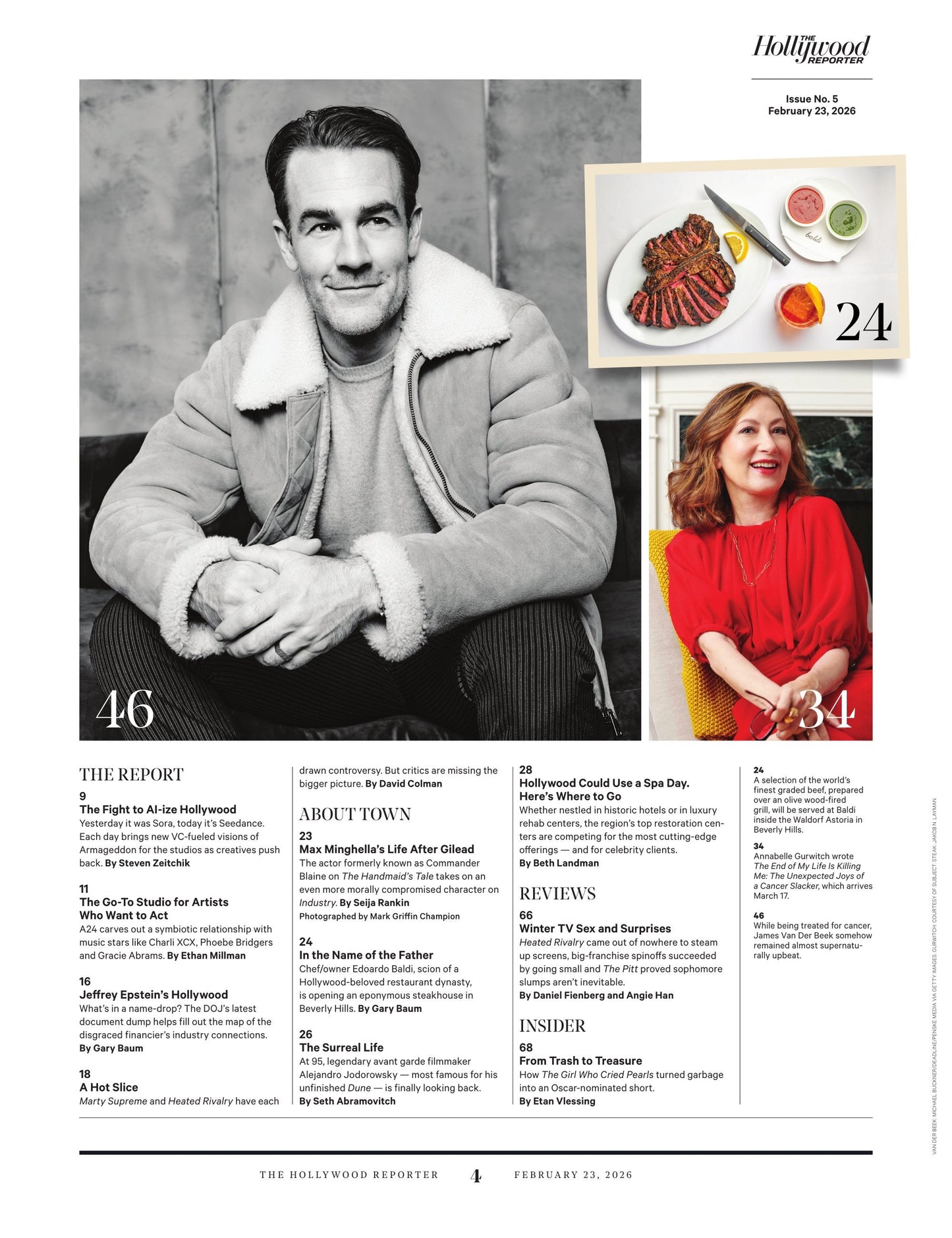 The Hollywood Reporter - 26.02.23 Edition: Benicio Del Toro Is Back, Epstein’s Hollywood Ties, Jason Bateman’s Nine Lives, James Van Der Beek's Private Life, Max Minghella’s Life After Gilead & More!