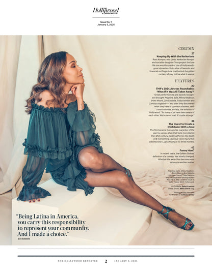 The Hollywood Reporter - 25.01.03 Edition: Leading Ladies, 2024 Actress Roundtable, Blake Lively & Justin Baldoni Feud, 2024 Box Office Report Card, AI Exposes Bogus Shoes, The Golden Globes & More!