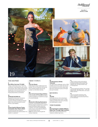 The Hollywood Reporter - 25.01.03 Edition: Leading Ladies, 2024 Actress Roundtable, Blake Lively & Justin Baldoni Feud, 2024 Box Office Report Card, AI Exposes Bogus Shoes, The Golden Globes & More!