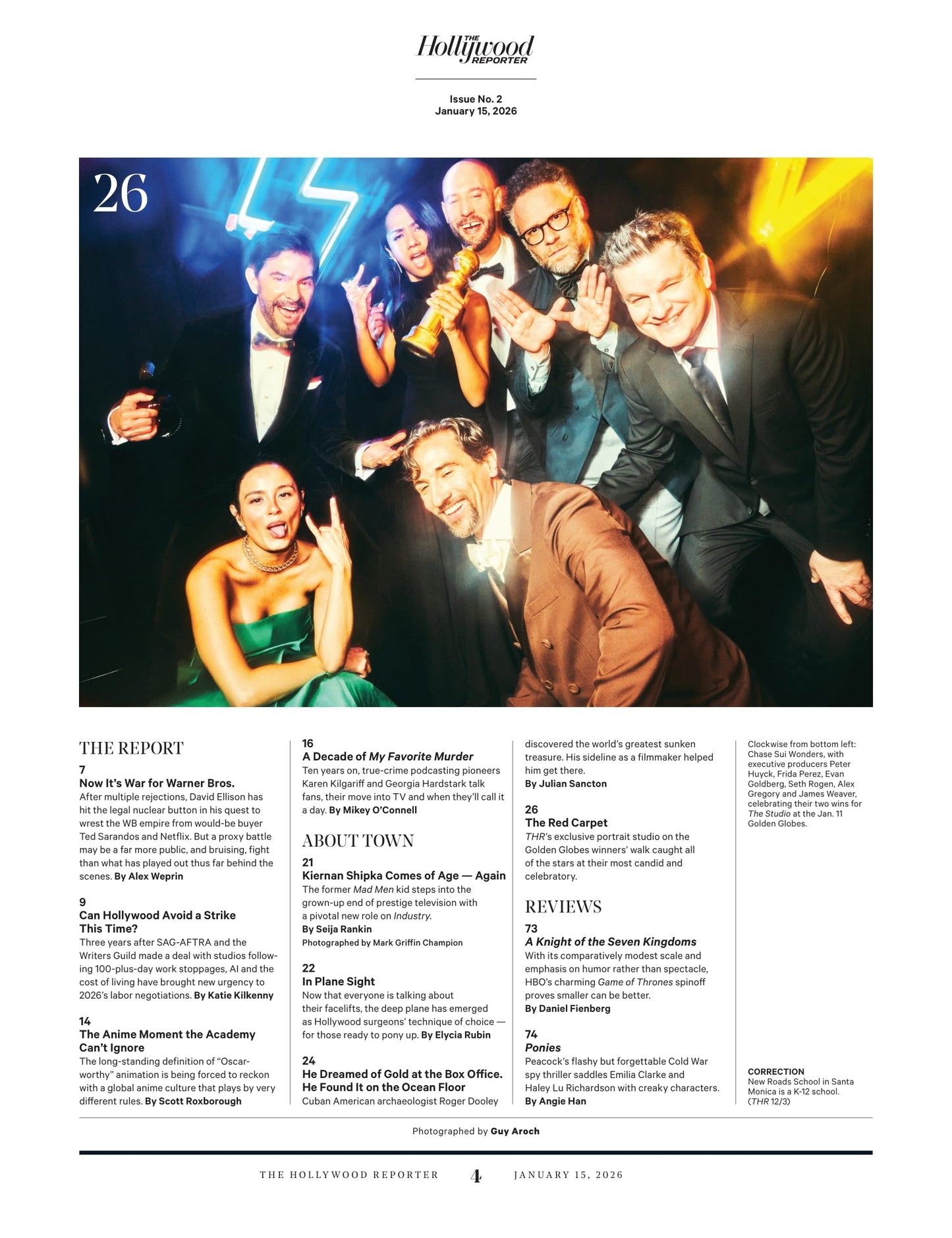 The Hollywood Reporter - 26.01.15 Edition: George R.R. Martin On Game Of Thrones Prequel & His Epic Saga, Sundance’s Last Dance, Avoiding A Hollywood Strike, 2026 Golden Globes Highlights & More!