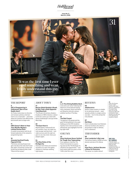 The Hollywood Reporter - 25.03.06 Edition: Power Stylists 2025 Featuring Zoe Saldãna & More! Oscars Drama, Red Carpet Fashion, Gene Hackman Tribute, Amanda Seyfried's Next Move, HBO’s Future & More!