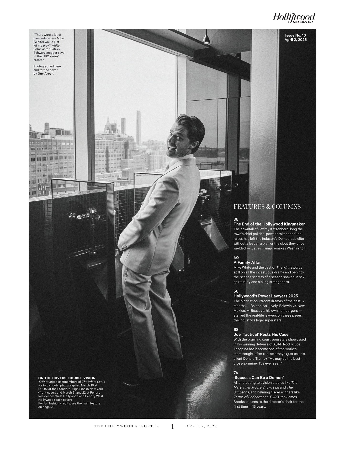 The Hollywood Reporter - 25.04.02 Edition: The White Lotus Season 3, Hollywood's Power Lawyers 2025, Jeffrey Katzenberg's Downfall, Sundance’s Big Move, Charlie Brooker, Will Poulter & More!