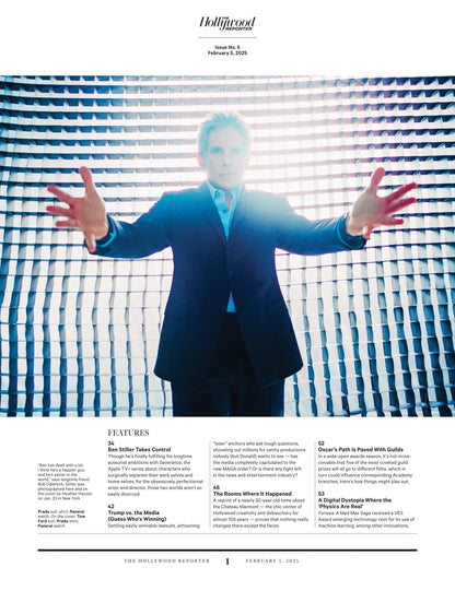 The Hollywood Reporter - 25.02.05 Edition: Ben Stiller Takes Control, Caruso V. Kamala, Why Everyone Is Microdosing Ozempic, Trump's War On Big Media, Bungalow Bacchanal, Grammys' Best Dressed & More!