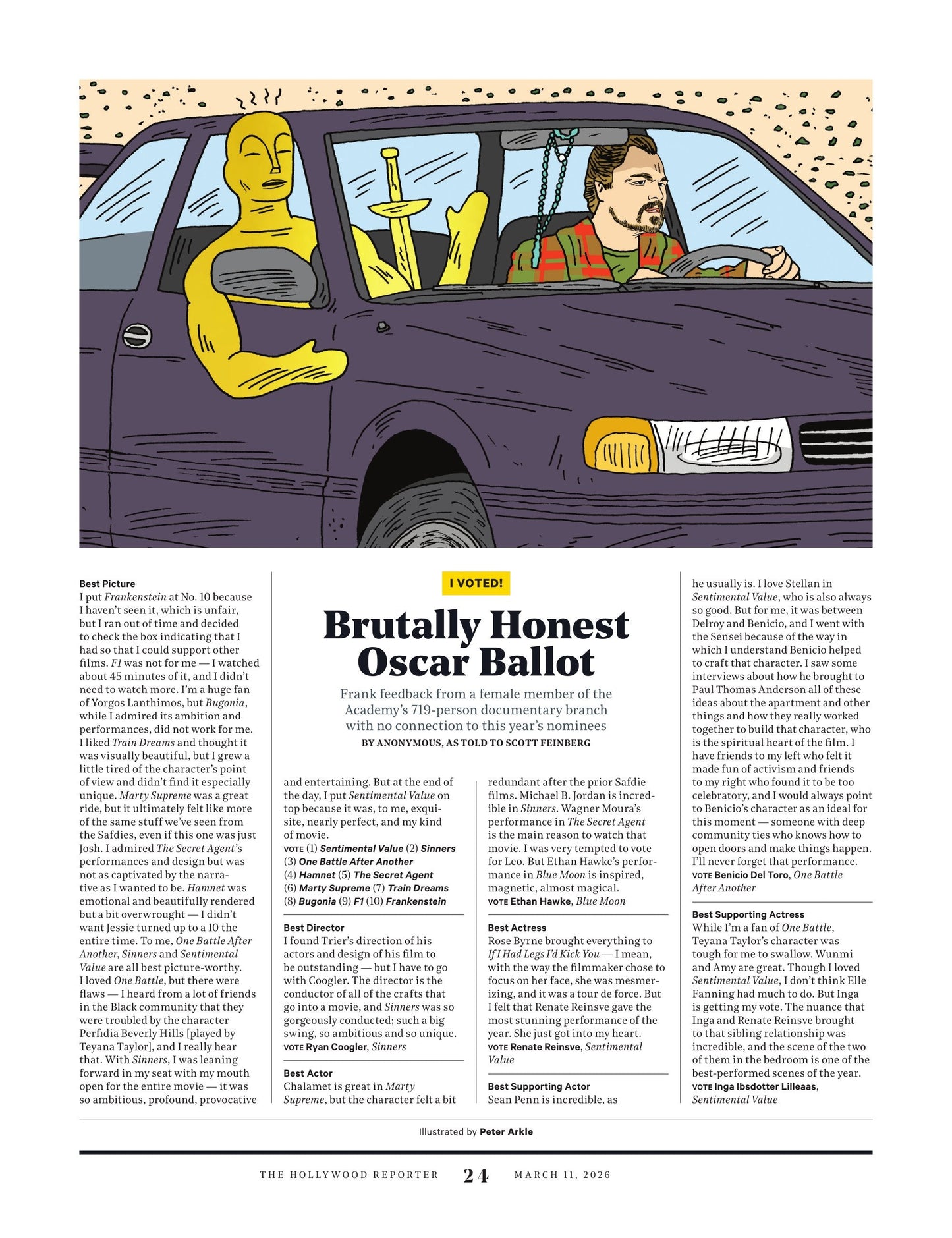 The Hollywood Reporter - 26.03.11 Edition: The Oscars Issue, Hosted By Conan O'Brien, Hollywood's Most Stylish Movie Characters, How Zaslav Got The Last Laugh, Harvey Weinstein's Life At Rikers & More!