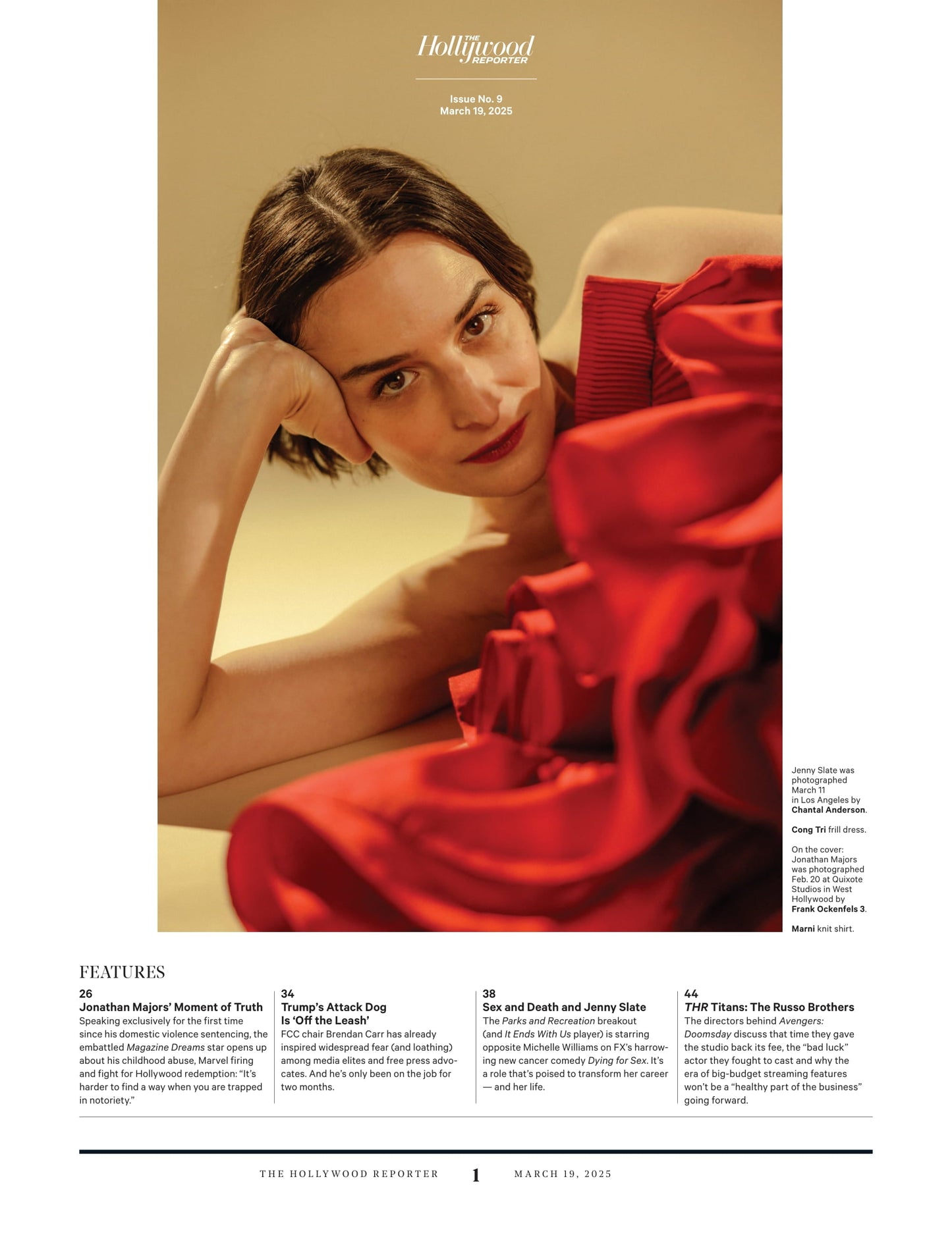 The Hollywood Reporter - 25.03.19 Edition: Jonathan Majors' Truth, Spy Drone Attack, Michael Wolff's Book & Trump, Top Filming Spots, Shondaland's 20th Anniversary, Good American Family Debut & More!