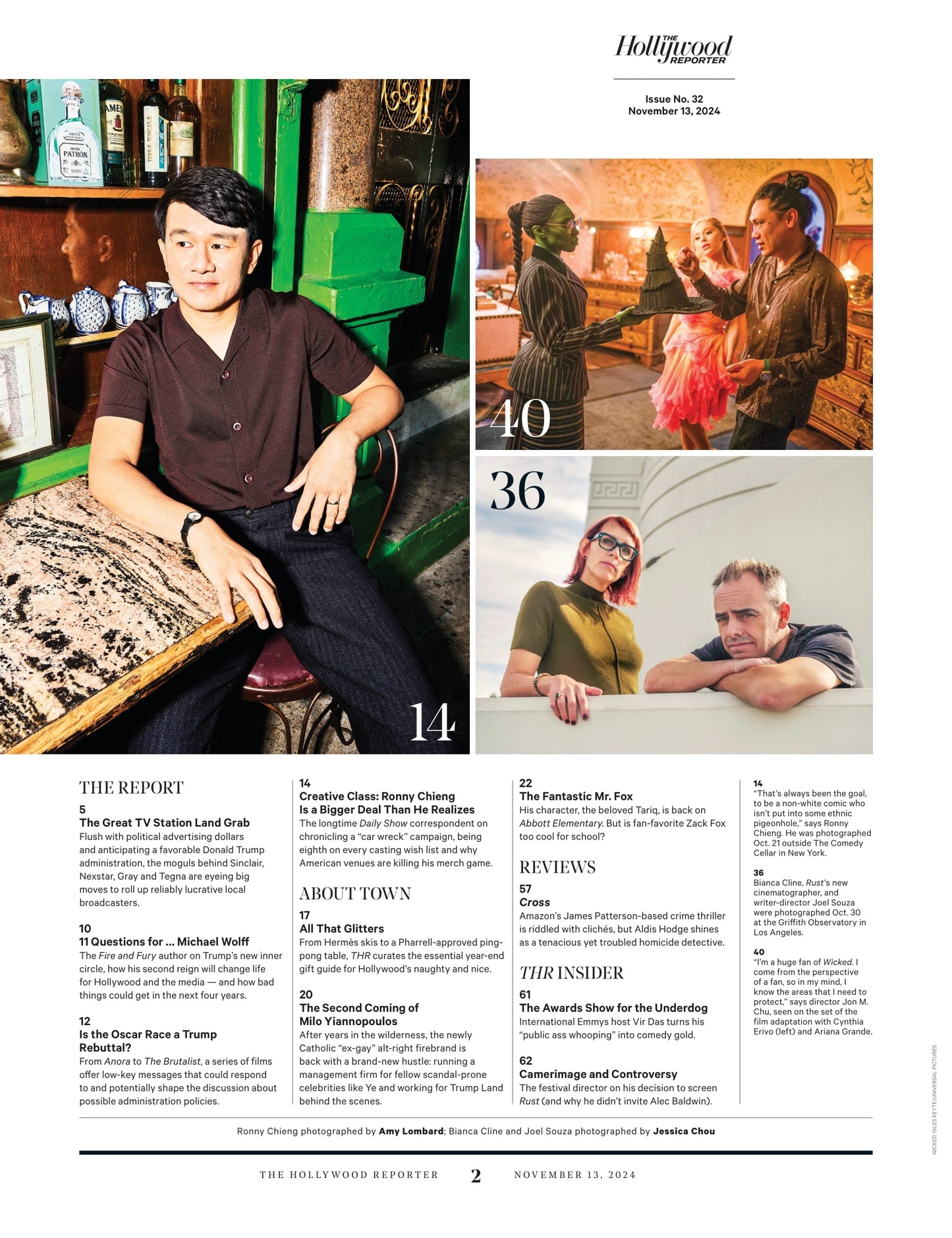 The Hollywood Reporter - 24.11.13 Edition: After A Divided & Dystopic Election Netflix's Squid Game Sequel Feels Close To Home, Michael Wolff On Trump 2.0, Jon M. Chu On Conquering Oz & Hollywood!