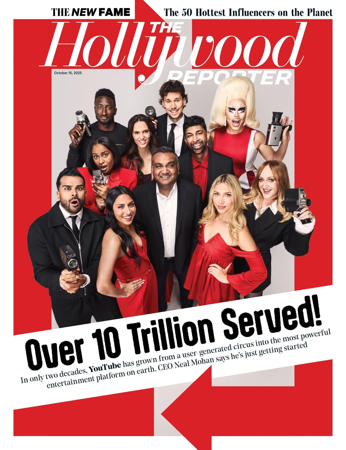The Hollywood Reporter - 25.10.15 Edition: Hottest Influencers On The Planet, YouTube’s Trillion-View Triumph, Diane Keaton’s Legacy, Spencer Pratt’s Comeback, Hollywood Vs OpenAI’s Sora 2 & More!