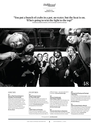 The Hollywood Reporter - 25.09.03 Edition: Toronto Film Festival 2025, Aziz Ansari, Keanu Reeves & Seth Rogen Team Up, Steven Soderbergh Goes Rogue, Risk-Taking Filmmaking,  Film Ponzi Schemes & More!