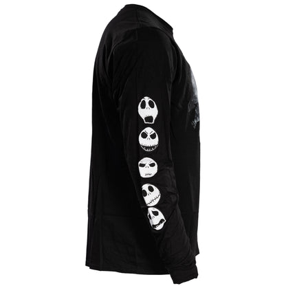 The Nightmare Before Christmas Moon Long Sleeve Adult Unisex Shirt Black