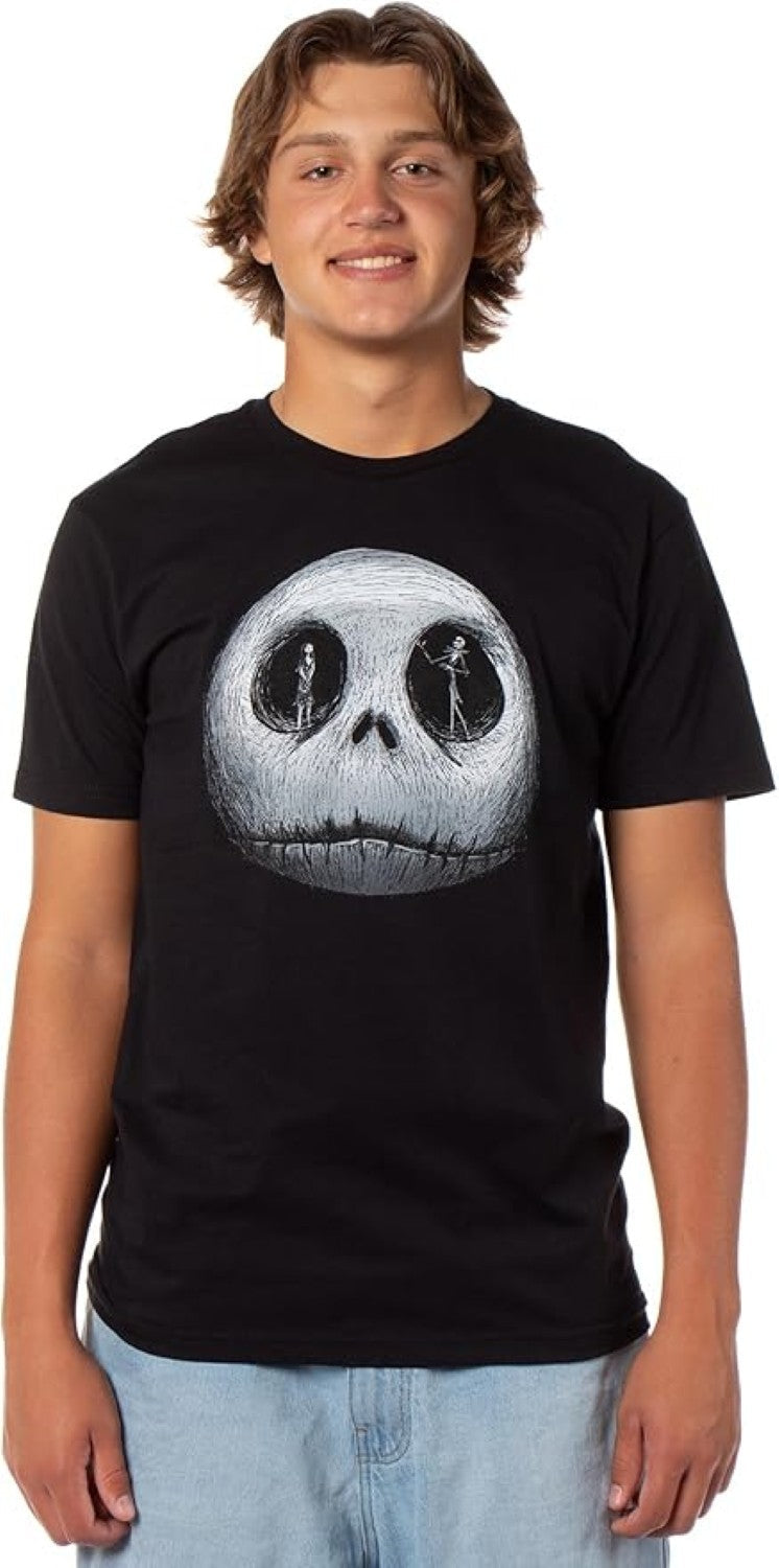 The Nightmare Before Christmas Shirt Men's Jack Sally in Skeleton Eyes T Shirt