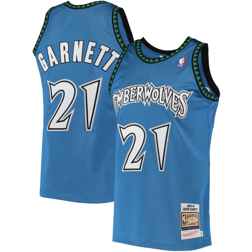Kevin Garnett Minnesota Timberwolves Mitchell & Ness Blue Hardwood Classics 2003-04 Swingman Jersey