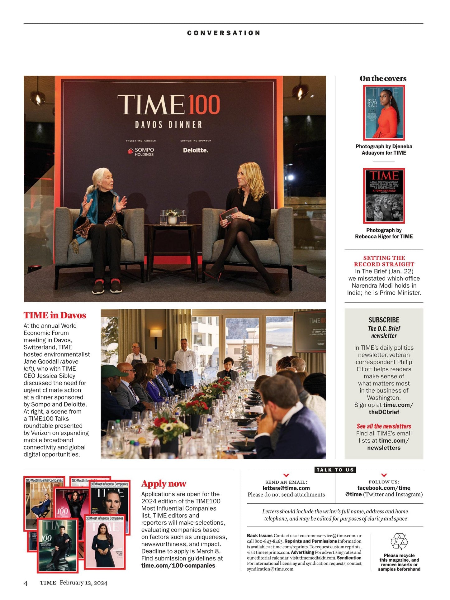 TIME Magazine - 02.12.24 Edition: Issa Rae & 17 Leaders Closing Racial Wealth Gap, Trump Wins New Hemisphere Over Nikki Haley, India's Controversial Temple, Ohio Train Derailment & Social Media Detox
