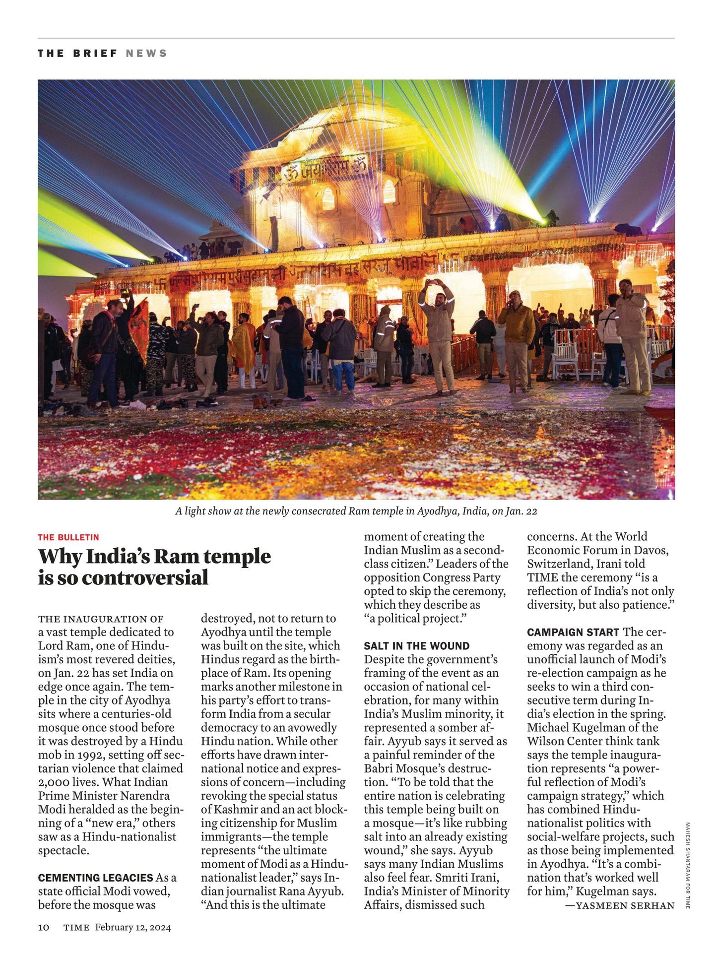 TIME Magazine - 02.12.24 Edition: Issa Rae & 17 Leaders Closing Racial Wealth Gap, Trump Wins New Hemisphere Over Nikki Haley, India's Controversial Temple, Ohio Train Derailment & Social Media Detox